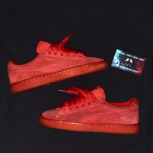 Puma Suede Classic All Red Casual Low Men Size 5.5